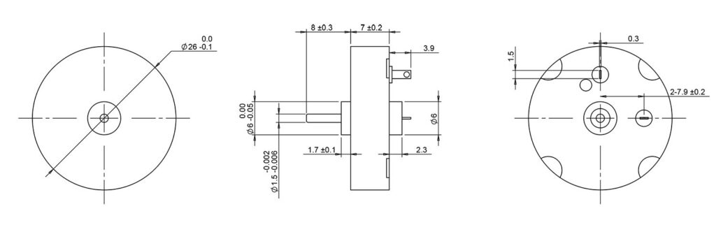 2607 coreless motor drawing