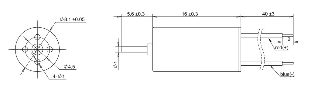 816 coreless motor drawing